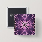 Badge Carré 5 Cm Danseuse (Violet) (Devant & derrière)