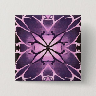 Badge Carré 5 Cm Danseuse (Violet)