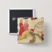 Badge Carré 5 Cm Dante s'épurant avant d'entrer (Devant & derrière)