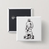 Badge Carré 5 Cm Darkseid Outline (Devant & derrière)