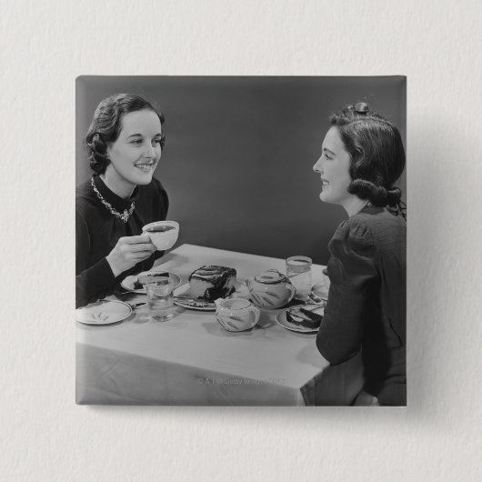 Badge Carré 5 Cm Date de café (Devant)