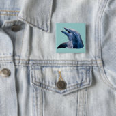 Badge Carré 5 Cm Dauphin (En situation)