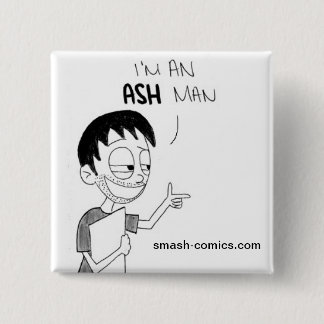 Badge Carré 5 Cm De bouton étrange de client