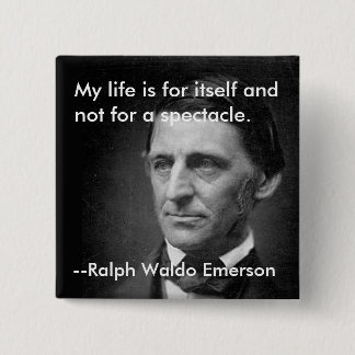 Badge Carré 5 Cm De l'indépendance Ralph Waldo Emerson d'essai