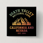 Badge Carré 5 Cm Death Valley National Park USA Gradient (Devant)