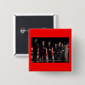 Badge Carré 5 Cm Debate d'Obama (Devant & derrière)