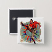 Badge Carré 5 Cm Début (Devant & derrière)