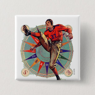 Badge Carré 5 Cm Début