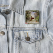 Badge Carré 5 Cm Début de l'été (En situation)