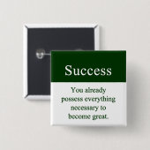 Badge Carré 5 Cm Débuts de succès de (Devant & derrière)