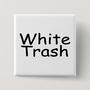 Badge Carré 5 Cm Déchets blancs