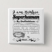 Badge Carré 5 Cm Déclaration bionique (Devant)