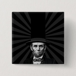 Badge Carré 5 Cm Déclaration de mode présidentielle Abraham Lincoln