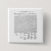 Badge Carré 5 Cm Déclaration d'indépendance (Devant)