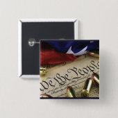 Badge Carré 5 Cm Déclaration d'indépendance (Devant & derrière)