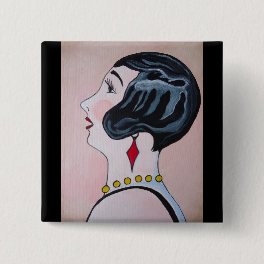 Badge Carré 5 Cm Deco Diva (Devant)