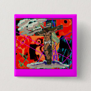 Badge Carré 5 Cm decolores