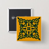 Badge Carré 5 Cm Décor (Devant & derrière)