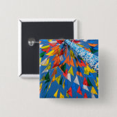 Badge Carré 5 Cm Décoration du drapeau triangulaire (Devant & derrière)