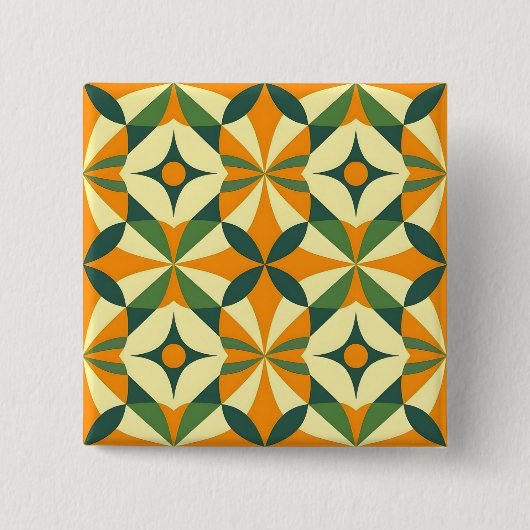 Badge Carré 5 Cm Decorative retro seamless pattern (Devant)