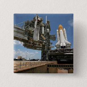 Badge Carré 5 Cm Découverte de la navette spatiale