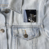 Badge Carré 5 Cm Découverte de la navette spatiale 10 (En situation)