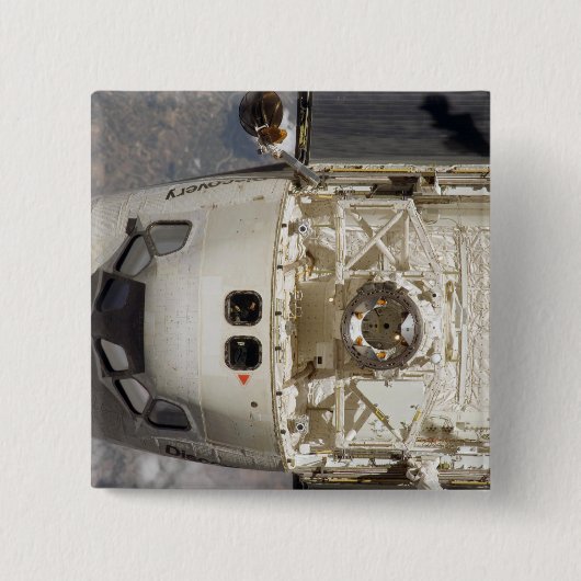 Badge Carré 5 Cm Découverte de la navette spatiale 12 (Devant)