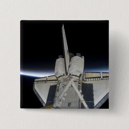 Badge Carré 5 Cm Découverte de la navette spatiale 6 (Devant)