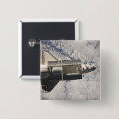 Badge Carré 5 Cm Découverte de la navette spatiale 7 (Devant & derrière)