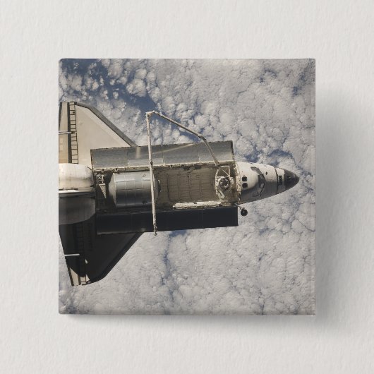 Badge Carré 5 Cm Découverte de la navette spatiale 7 (Devant)