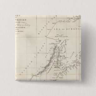 Badge Carré 5 Cm Découverte effectuée en 1787 dans les mers de Chin