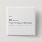 Badge Carré 5 Cm Définition bionique en noir (Devant)