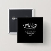 Badge Carré 5 Cm Définition drôle de l'avocat (Devant & derrière)