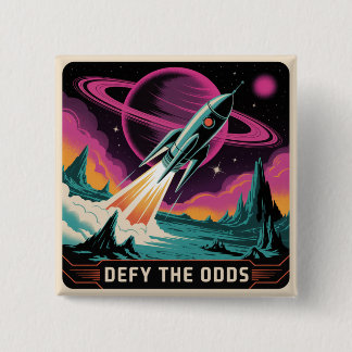 Badge Carré 5 Cm Defy The Odds