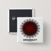 Badge Carré 5 Cm Dekerat (10-Dimensional Hypercube) (Devant & derrière)