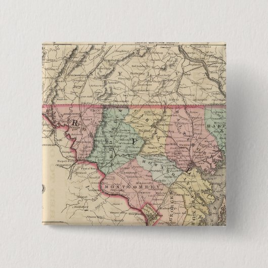 Badge Carré 5 Cm Delaware et Maryland (Devant)