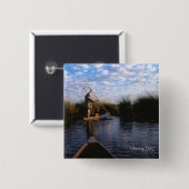 Badge Carré 5 Cm Delta de l'Okavango (Devant & derrière)