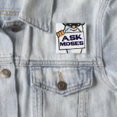 Badge Carré 5 Cm Demander à Moses (En situation)
