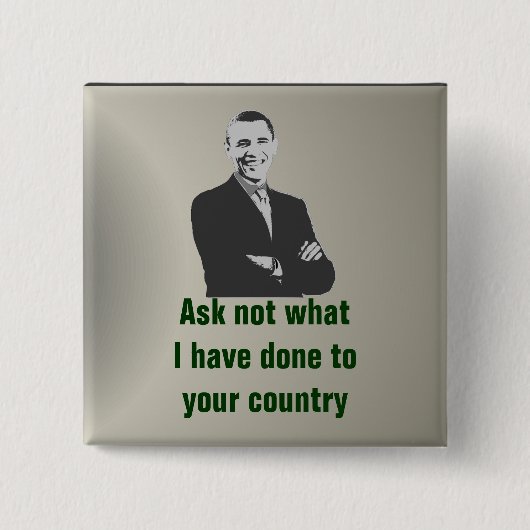 Badge Carré 5 Cm Demandez pas le bouton (Devant)