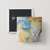 BADGE CARRÉ 5 CM DÉMARCHE ASSURÉE DE LA CAROLINE (Devant & derrière)