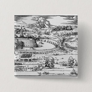 Badge Carré 5 Cm Démonstration des mesures défensives