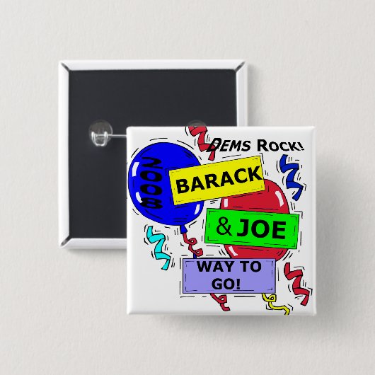 BADGE CARRÉ 5 CM DEMS ROCK (Devant & derrière)