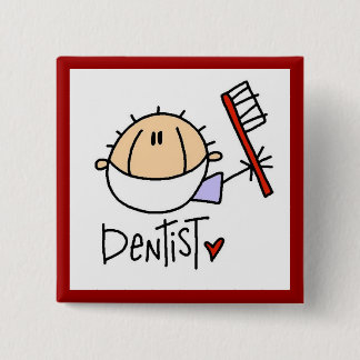 Badge Carré 5 Cm Dentiste