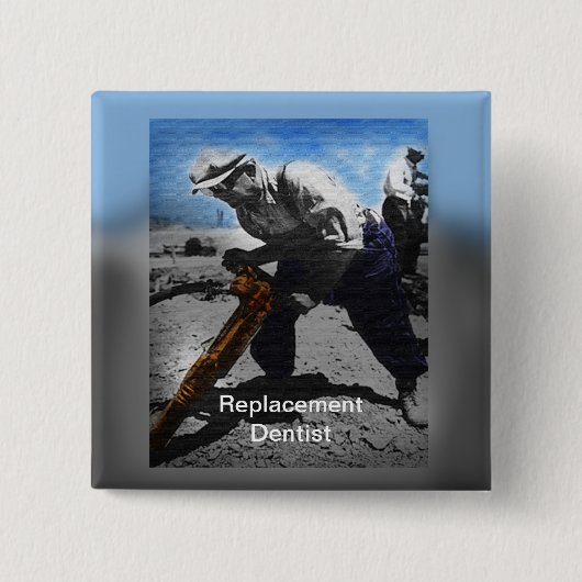 Badge Carré 5 Cm Dentiste de remplacement (Devant)