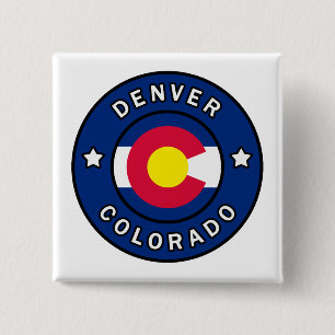 Badge Carré 5 Cm Denver Colorado