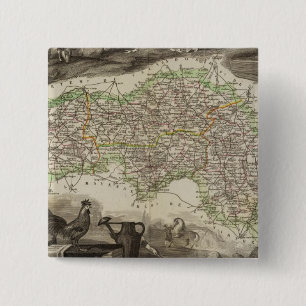 Badge Carré 5 Cm Département de l'Orne