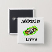 Badge Carré 5 Cm dépendant aux Burritos (Devant & derrière)