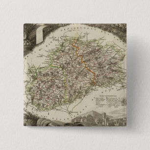 Badge Carré 5 Cm Dept De La Hte Saone