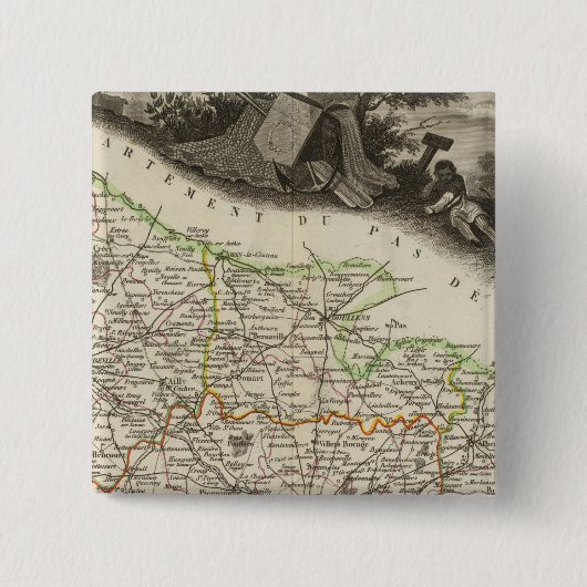 Badge Carré 5 Cm Dept De La Somme (Devant)