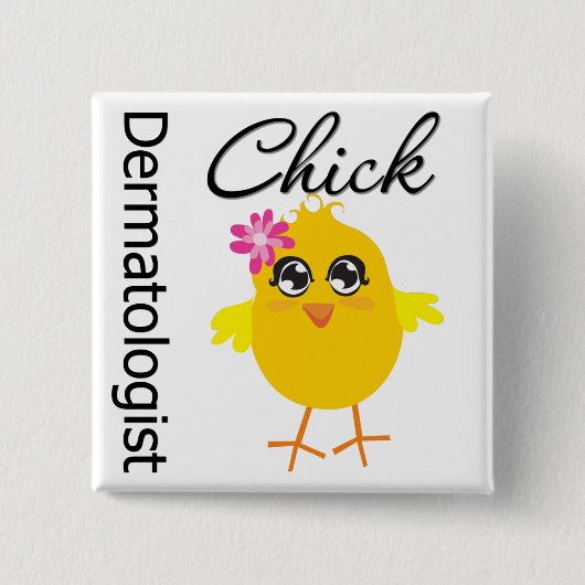 Badge Carré 5 Cm Dermatologue Chick (Devant)